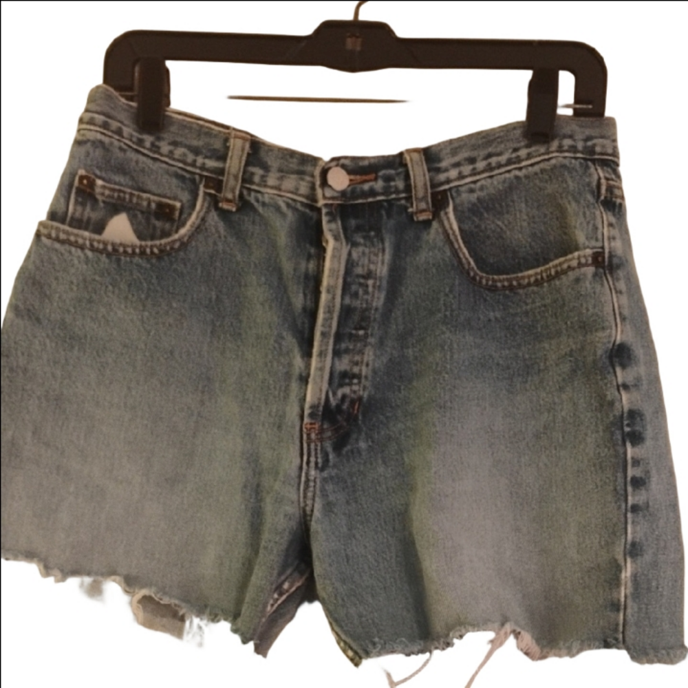 GAP Blue Jean Shorts Y 2K /.Vintage Style Button Fly Cut Offs. Size 12.
